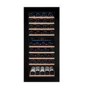 Vinoteca negra encastrable en columna 2 zonas temperatura 79 botellas Avintage AVI82 Premium   