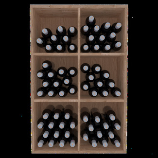 Botellero madera 90 botellas Serie Godello 6 huecos
